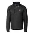 thumbnail image 2 of Men's Cutter & Buck Heather Charcoal NC State Wolfpack Mainsail Sweater-Knit Big & Tall Half-Zip Pullover Jacket, 2 of 3