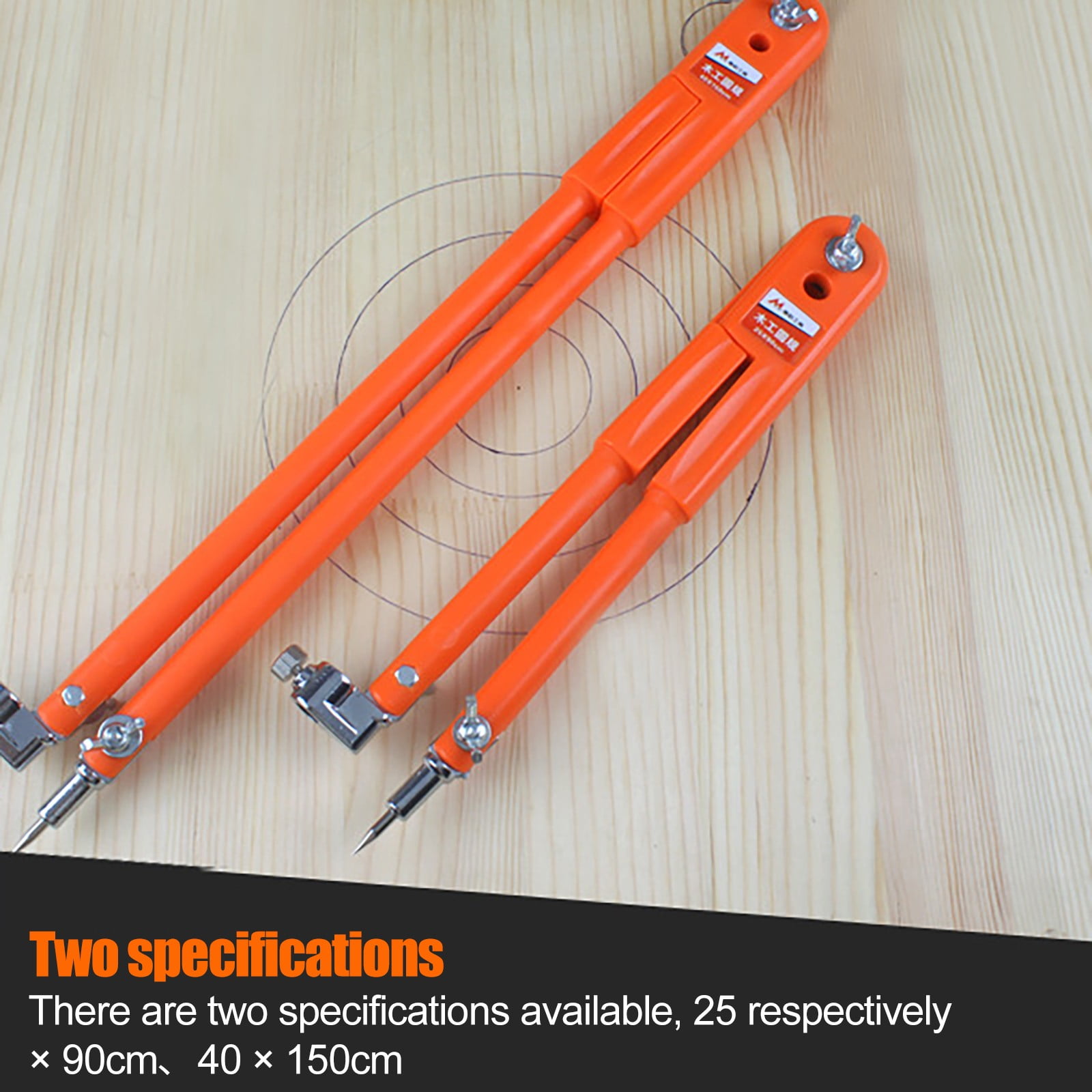 Clearance Sale!Large S Marking Pencil Drawing Diameter-Orange Multi-Functional + Precision Woodworking L Line Decoration Compass Compass Tool Gauge Tools Home Improvement, Handmade Equipment