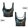 thumbnail image 3 of Sikiie Artistic Light Dot Wolf、 Print Strappy Sports Bra for Women Padded Push Up Sports Bra Athletic Running Sports Bra Workout Bra Yoga Bra, 3 of 5