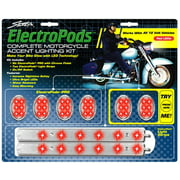 Street FX 1042433 ElectroPods Red/Chrome Motorcycle Oval Pod Lighting Kit