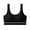 C_ Black, variant on SMihono Cotton Bras for Women Seamless Ribbed Lightly Wireless Push Up Adjustable Bras Cozy Full Support Sports Bralettes Hot Pink Free Size