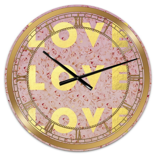 DesignArt Amour, Amour, Amour Grande Horloge Murale