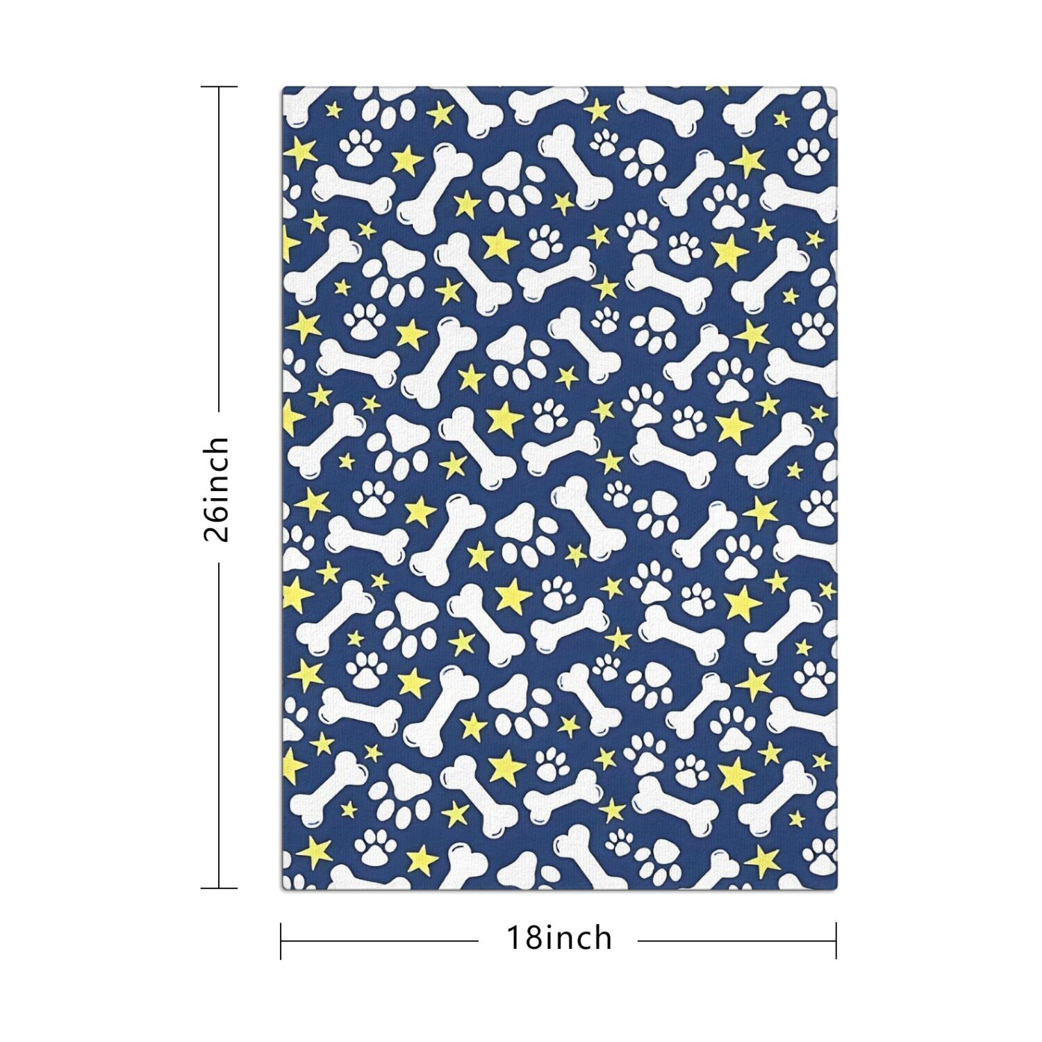 6 Pcs Funny Kitchen Towels,Paw Print Dog Bone Microfiber Dish Towels,Kitchen Tea Towels,Kitchen Towel Set (18" X 26")