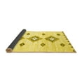 thumbnail image 2 of Ahgly Company Indoor Round Abstract Yellow Contemporary Area Rugs, 7' Round, 2 of 4