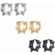 thumbnail image 1 of Men Earrings, Stainless Steel Hoop Stud Earrings Set for Women Girls, 3 Pairs/6 Pairs/10Pairs Small Huge Sliver Gold Black, 1 of 4