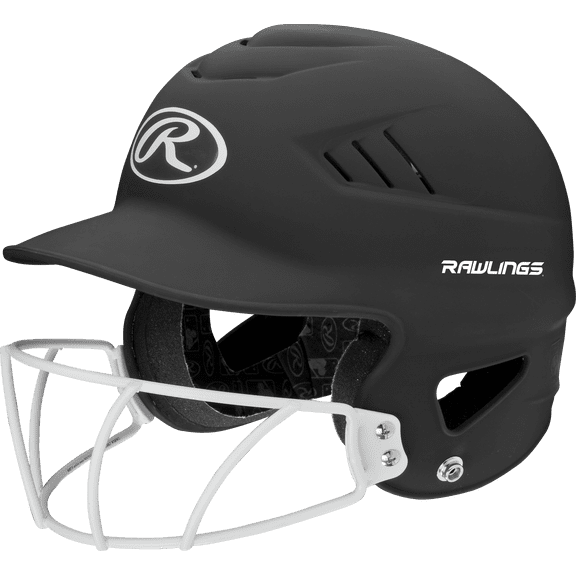 Rawlings Coolflo Highlighter Batting Helmet | Matte Black | Adult