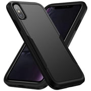 Entronix Heavy Duty Case Compatible with iPhone X / iPhone XS, Hybrid Hard Cover, Black
