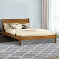 thumbnail image 6 of Wooden California King Size Bed with Panel Headboard Oak Brown, 6 of 6
