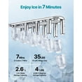 thumbnail image 3 of VEVOR Water Dispenser with Ice Maker, 3-in-1 Countertop Water Dispenser, 35 LBS/24H, 12 Cubes/7 Min Fast Ice Making with 4 LBS Storage, 3 of 9