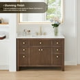 thumbnail image 5 of Cerrito 48" Wood Vanity in Brown Brushed Oak Engineered Stone Top no Mirror, 5 of 14