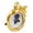 Golden round, variant on Christmas Picture Frame with Sculpting 3D Bowknot, and Resin Construction for Tabletop & Wall Display Decoration