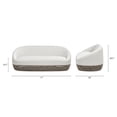thumbnail image 6 of Willow 71" Upholstered Woven Patio Deep Seating Sofa Wheat Beige, 6 of 7