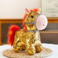 thumbnail image 2 of 2026 Year of The Horse Shiny Sequins Mascot Ornament, Bling Chinese Horse Pendant Statues Decorations, Lucky Feng Shui Pony Figurine for Car, Bag, Keyring,Home Décor, 2 of 3