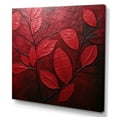 thumbnail image 2 of Designart "Foliage Adorned With Cherry Tones I" Leaves Canvas Art Print, 2 of 7