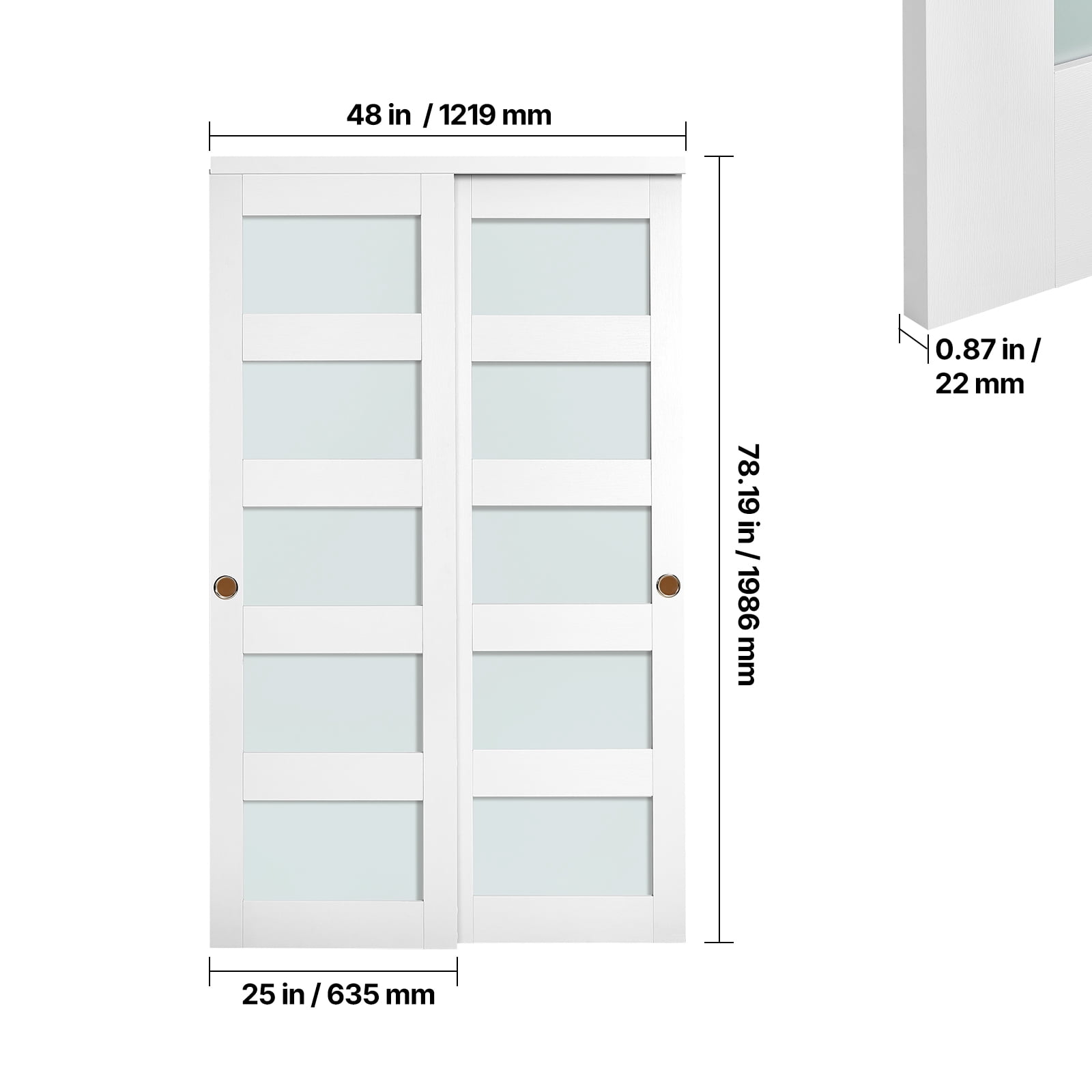 KFFKFF, Sliding Closet Door, 48
