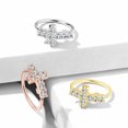 thumbnail image 3 of Surgical Steel Bendable Nose Hoop Ring 20 Gauge  Gemmed Cross Top, 3 of 4