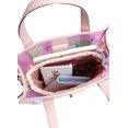 thumbnail image 2 of Bolso para mujer, bolso de hombro de PVC para cruzar transparente Carevas Rosa, 2 of 7
