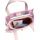 thumbnail image 4 of Bolso para mujer, bolso de hombro de PVC para cruzar transparente Meterk Rosa, 4 of 7