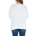 thumbnail image 2 of 24seven Comfort Apparel Plus Size Oversized Long Sleeve Dolman Top, 2 of 4