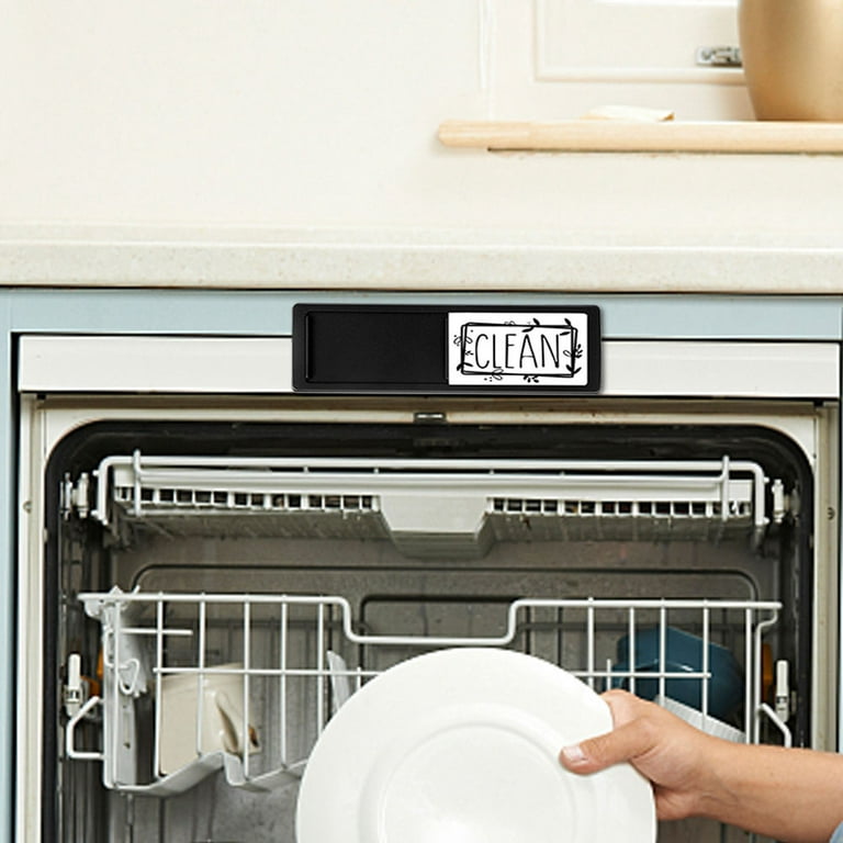OXO Clean Dirty Dishwasher Magnet Sign Indicator (Black White)