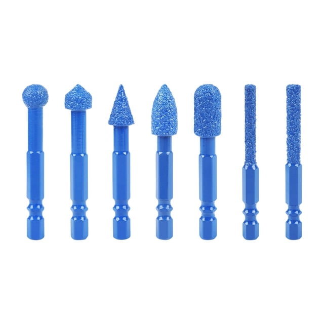 Juego de 7 brocas de diamante para taladro , accesorios de broca de diamante de 1/4", vástago hexagonal profesional para mármol,