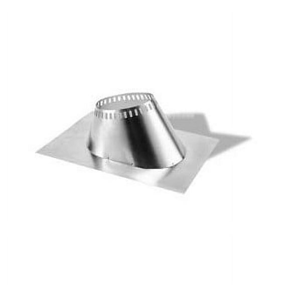M & G Duravent 8DT-F6 8 Inch Duratech Flashing 0/12-6/12 Pitch Galvanized Storm Collar Not Included