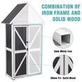 thumbnail image 5 of Aivituvin Shed Outdoor Storage, Outdoor Storage Cabinet with Metal Frame & Adjustable Shelves, Weatherproof Tool Shed for Backyard Patio Lawn, White, 5 of 7