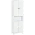thumbnail image 2 of HOMCOM Tall Bathroom Storage Cabinet with Countertop, Linen Cabinet, White, 2 of 9