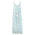 thumbnail image 6 of Aqua Floral Vine Seamless Pattern Sleeveless Dress Loose Women's Dress Dresses Luxury Evening Dresses, 6 of 9