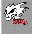 thumbnail image 2 of No Fear Fire Skull Logo Adult Heather Gray Long Sleeve Hoodie-Medium, 2 of 3