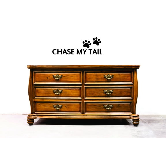 New Wall Ideas Chase My Tail Animal Dog Paw Print 16x40"