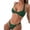 Army Green, variant on Women's Color Sexy Push-Up Two-Piece Swimsuit Bikini Set Army Green S