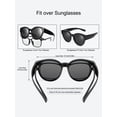 thumbnail image 2 of Polarised Fit Over Sunglasses for Women Over Prescription Glasses - Oversized Lightweight 24g UV400, 2-in-1 Wear Over or Alone, Anti-Glare for Driving Beach Golf Outdoor, 2 of 6