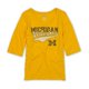 thumbnail image 2 of Soffe U Of Michigan playera gráfica con cuello en V para mujer, amarillo, extragrande Soffe Camiseta gráfica, 2 of 2