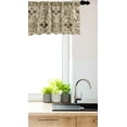thumbnail image 2 of Ambesonne Ethnic Window Valance, American Traditional Skull, 42" x 12", Pale Sepia and Dark Rosewood, 2 of 2