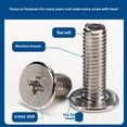 thumbnail image 2 of Tornillo de cabeza plana Phillips M2/M3 niquelado Tornillo de cabeza plana grande M4 Tornillo de cabeza plana grande para computadora M5/M6 100 piezas, 2 of 3
