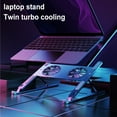 thumbnail image 4 of ZheElen Laptop Cooling Heightening Stand Tabletop Tablet Dissipation Rack Home Portable Cooler Holder Notebook Computer Accessories Gray, 4 of 9