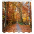thumbnail image 3 of Ambesonne Fall Shower Curtain, Vibrant Trees Pathway, 69"Wx75"L, Orange Yellow Green, 3 of 3