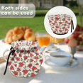 thumbnail image 4 of KUIFORTI Christmas Tea Cozy Red Flower Kitchen Tea Kettle Dust Cover Breakfast Warmer Soft Fabric Cloth Teapot Cozy Insulated Tea Pot Cozy Christmas Decorations Indoor Kitchen Tabletop, 4 of 6