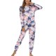 thumbnail image 3 of Mujeres pijama conjunto Tie Dye suelta cómodo con estilo 2 unidades dormir Top Pantalones, 3 of 6