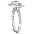 thumbnail image 3 of Pompeii 1 3/4Ct Vintage Halo Diamond Designer Engagement Ring 14k White Gold (H/I,SI1-SI2), 3 of 6