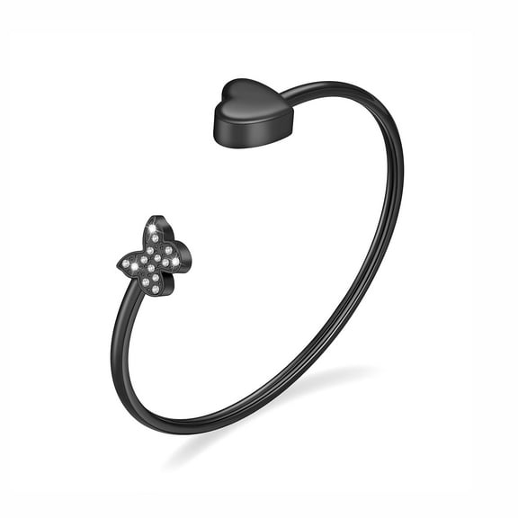 Personalize Stainless Steel Butterfly Heart Urn Pendant Bangle Cremation Jewelry For Ashes Bracelets for Women