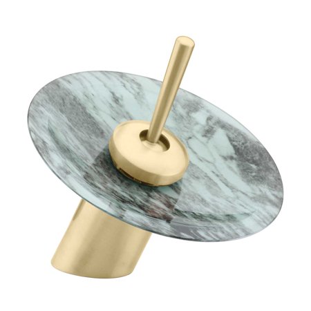 Brass Waterfall Glass - Waterfall Faucet Heavy Antique Brass 7