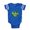 Royal Blue, variant on CafePress - Cash Cow New - Cute Infant Baby Football Bodysuit