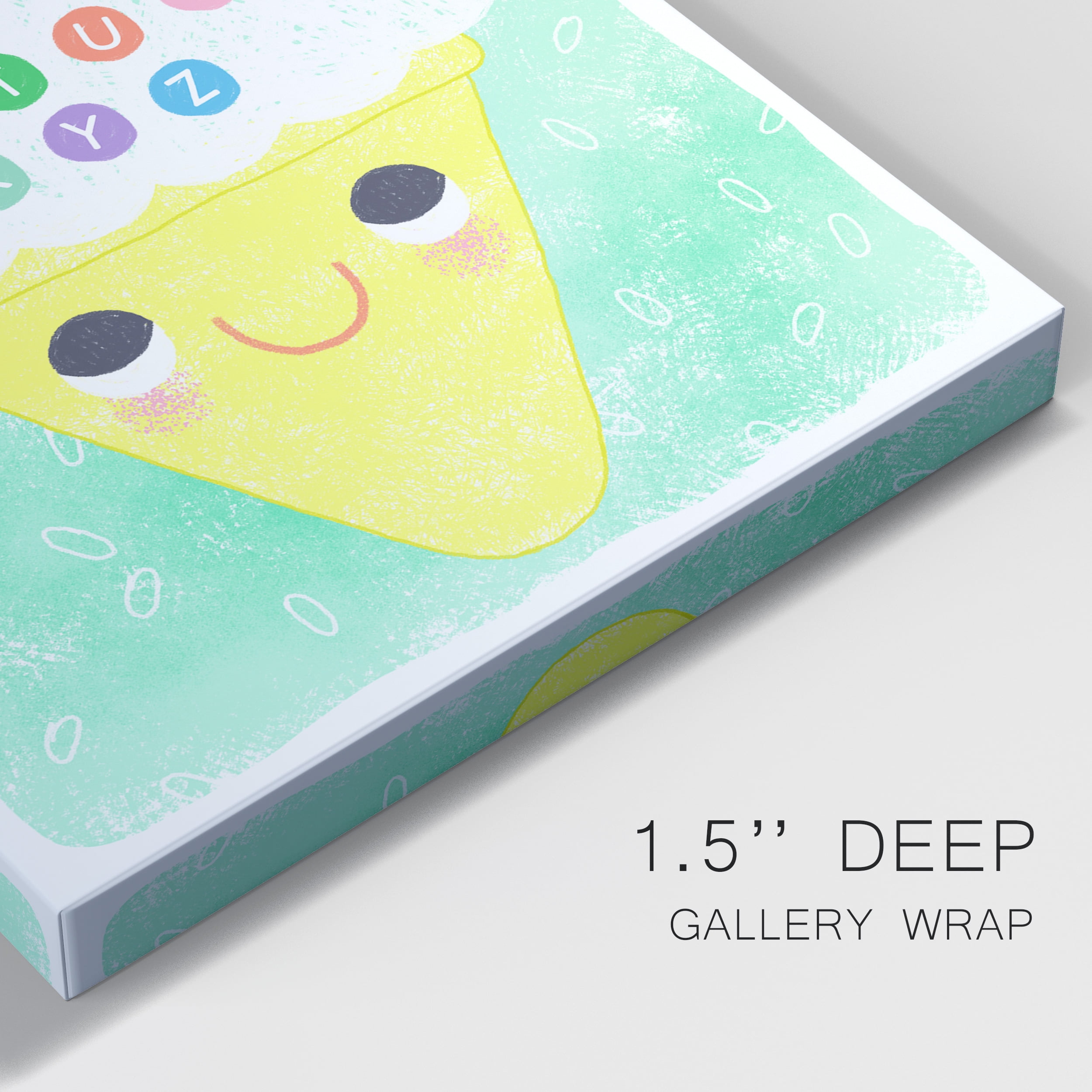 Ice Cream Alphabet Premium Gallery Wrapped Canvas - Ready to Hang - 40 x 60