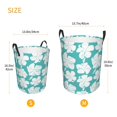 thumbnail image 5 of Xecao Vintage Floral Print Laundry Hamper Basket,designed for Blanket Storage and Nursery Clothes in the Bedroom, 5 of 8