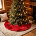 thumbnail image 4 of BiFandian Christmas Tree Skirt, 24 Inch Polyester Holiday Decoration for Indoor Party Display, Christmas Decorations Indoor Outdoor Tree Base Cover Accent for Home, Living Room, Fireplace, 4 of 6