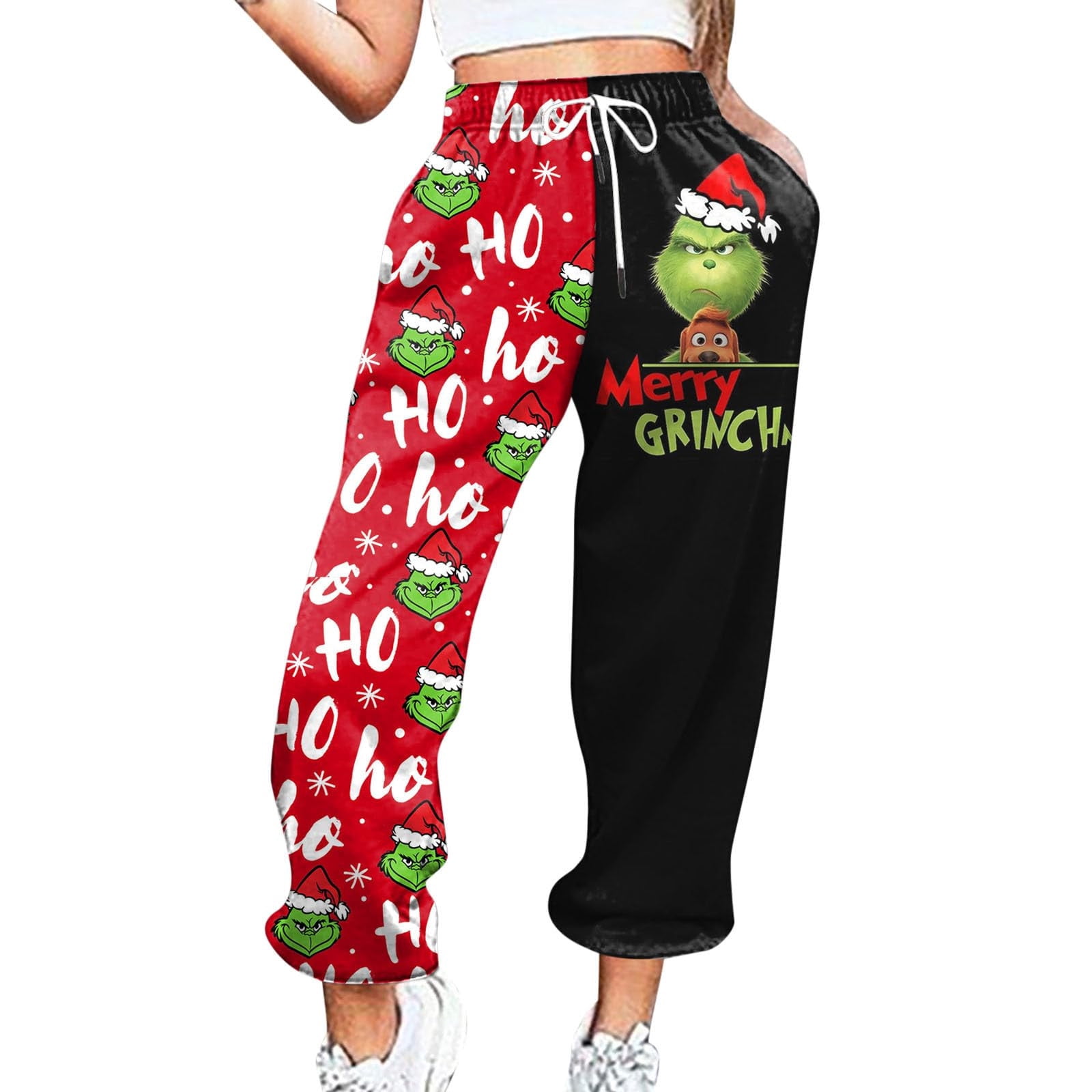 Schlafanzug Der Grinch Weihnachtspyjama für Damen, Fleece XXS