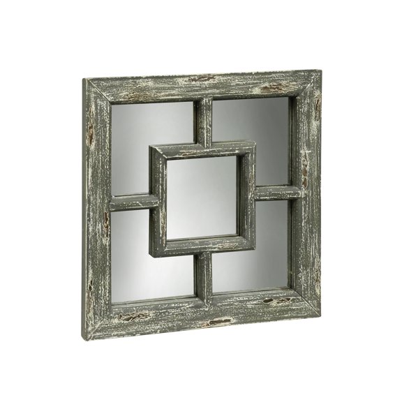 Wood Wall Mirror - Weathered Wood
