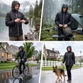 thumbnail image 7 of APEXUP Packable Rain Jacket, Waterproof Lightweight Hooded Raincoat with Reflective, 3X-Large, 7 of 7